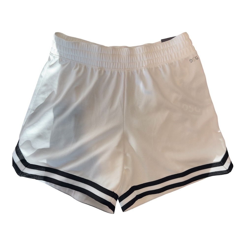 DSG Girls Mesh Shorts Pure White Mid Rise Athletic Relaxed Fit Size L 14 NEW